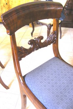 Stół rozkładany + 6 krzeseł Biedermeier 