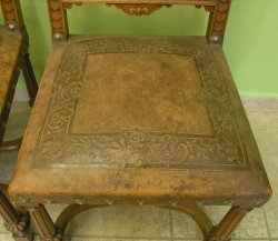 Krzesła eklektyczne z kurdybanem - 6 sztuk 