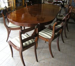 Stół rozkładany biedermeier plus 6 krzeseł 