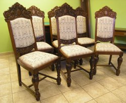 6 krzeseł dąb 