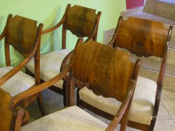 6 foteli Biedermeier do konserwacji 