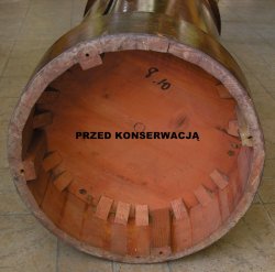 Szafka - postument cylindryczny Biedermeier 