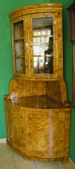 Rogówka cylindryczna Biedermeier - brzoza po konserwacji 