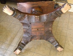 Stół rozkładany Biedermeier - mahoń 
