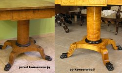 Stół - biurko - klapak Biedermeier 